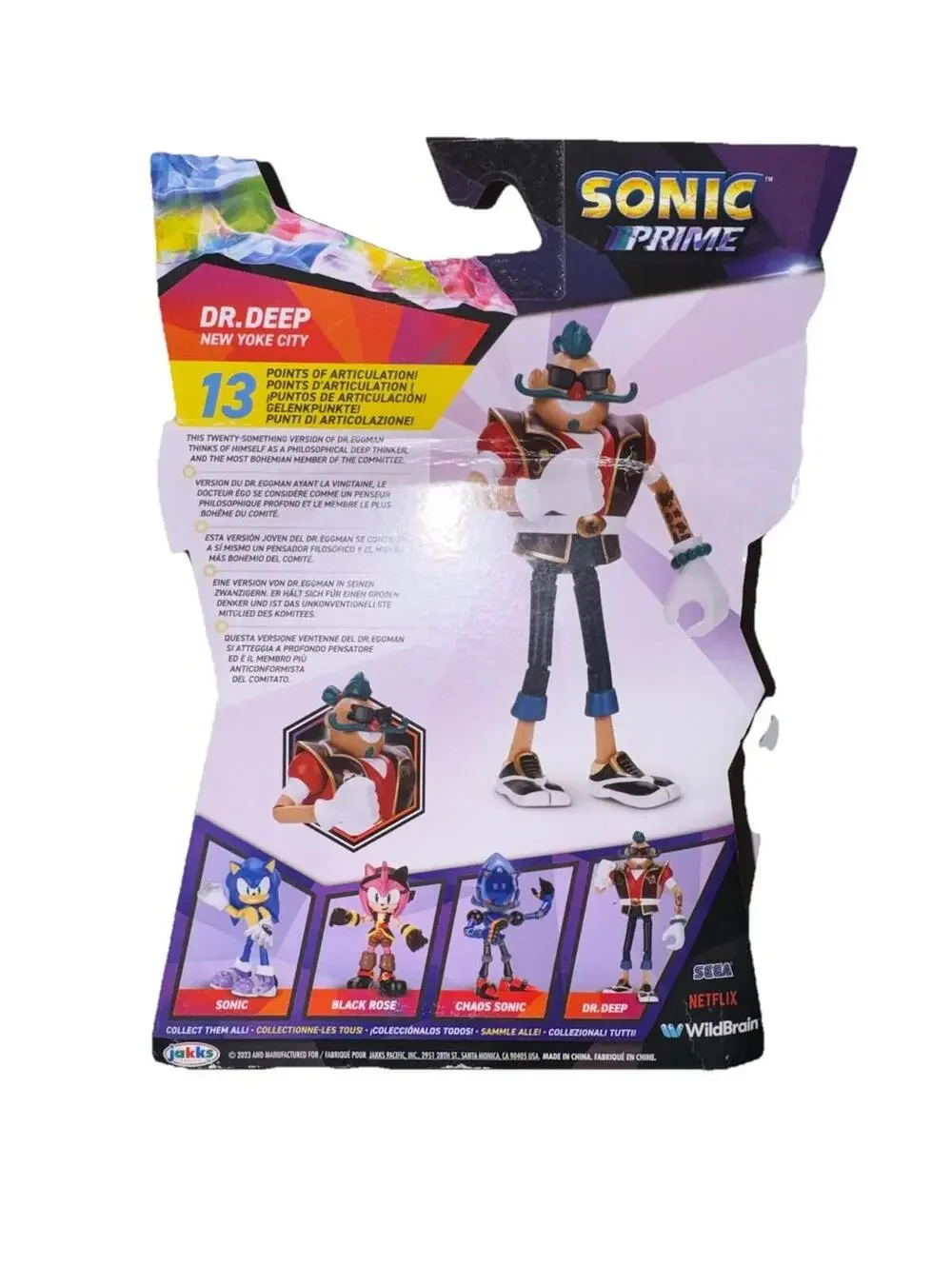 Netflix Sonic Prime Dr. Deep New York City Action Figure 2023 NEW Box Damage